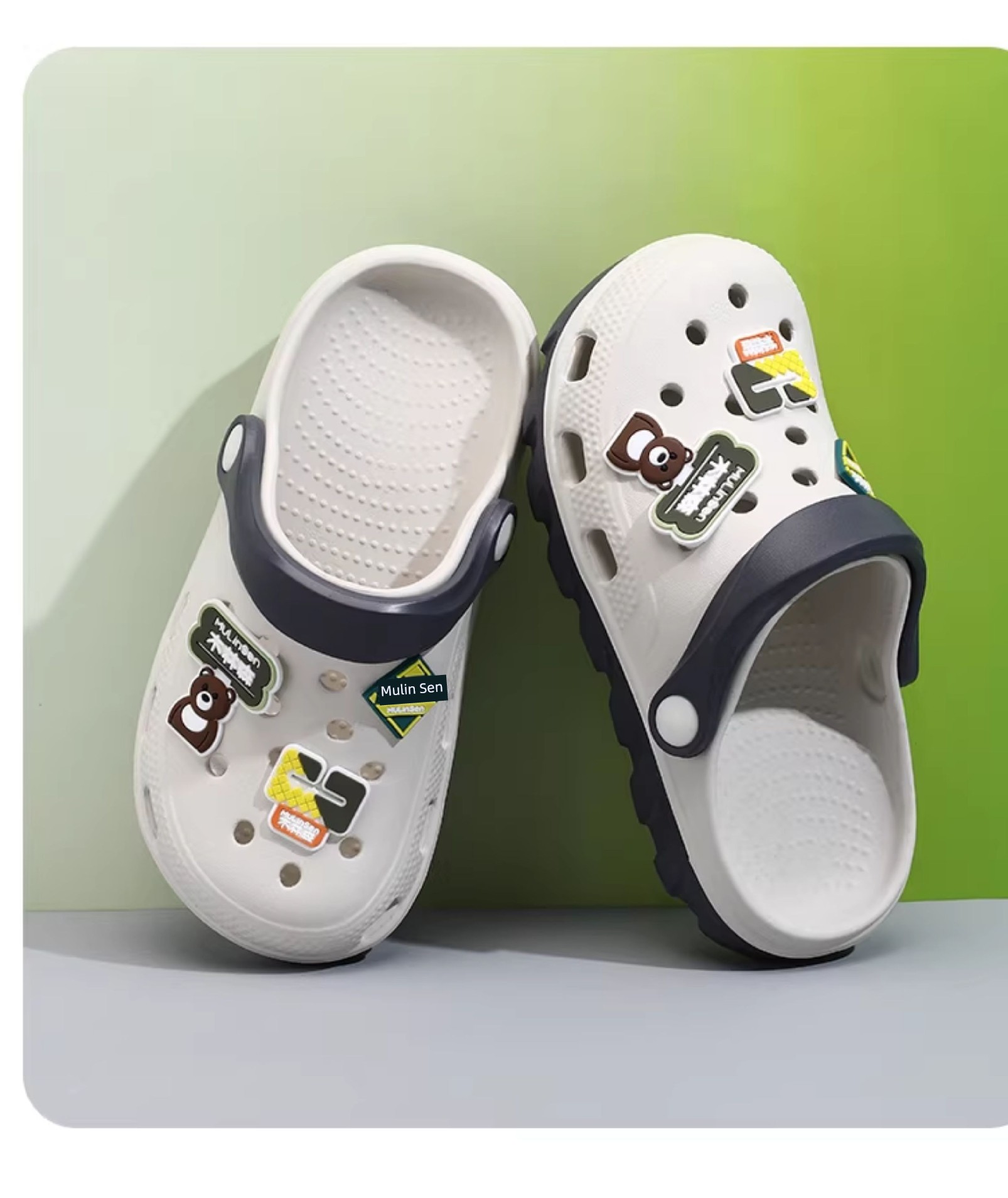 Mulinsen Children's Clogs for Boys, 2026 New Summer Model, Boys' Slippers, Non-Slip, Silent, for Older Children, with a Soft Stepping Feel — 16