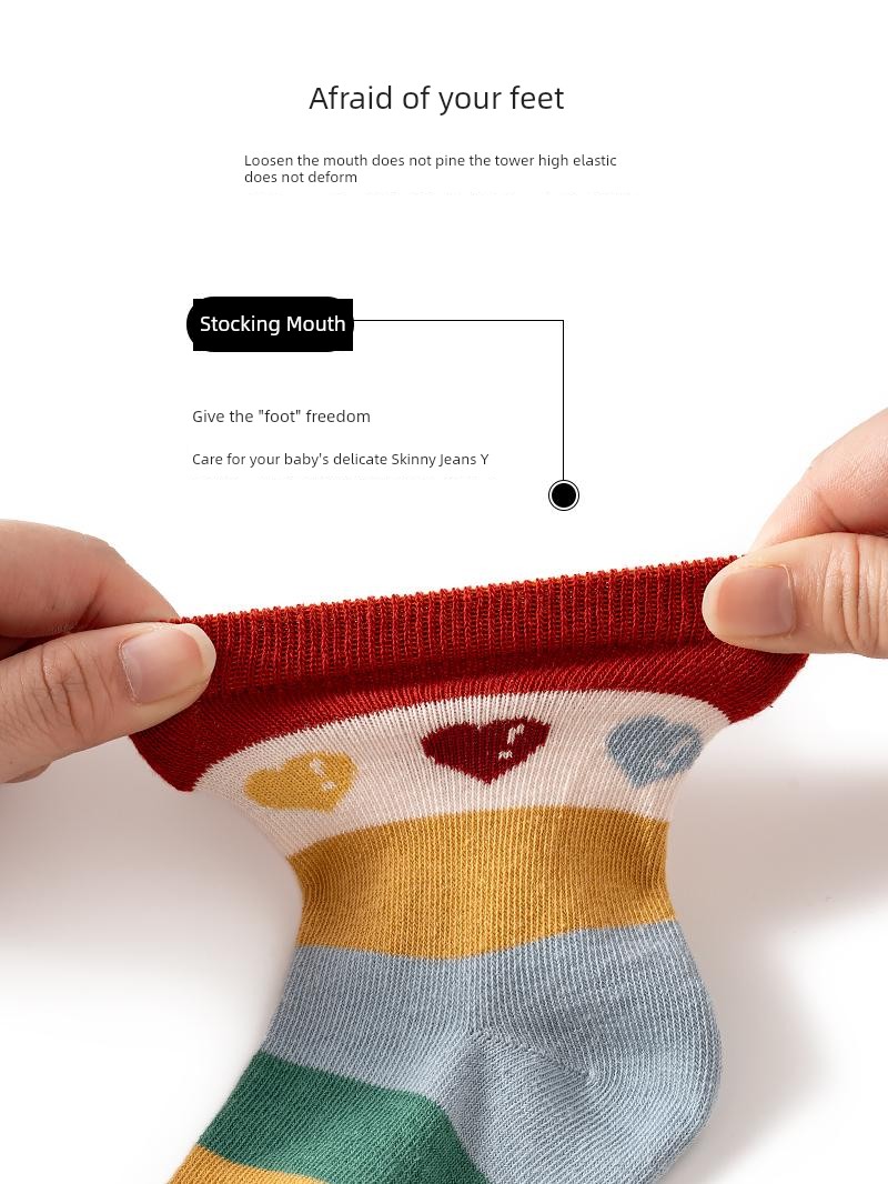 Rainbow Baby Socks Spring & Fall Cartoon Korean Cotton Socks Baby Winter Knee Socks Children's Socks Boys Girl Children's Socks Children's Socks — 3