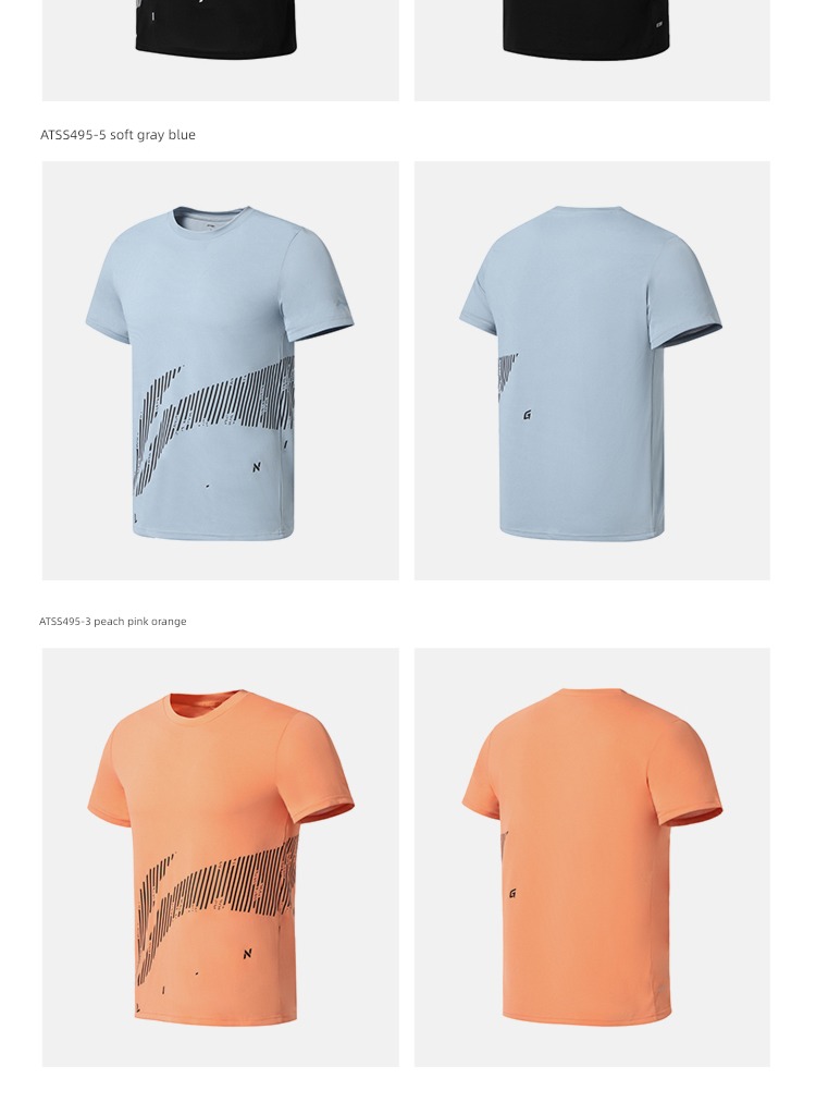 Li Ning quick-drying pleasantly cool Short sleeve male Athletic Wear T-shirt