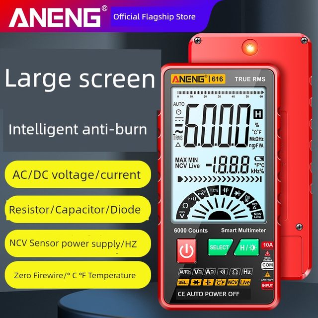 Large-screen digital multimeter high-precision electrician special intelligent anti-burn multifunction fully automatic range universal meter
