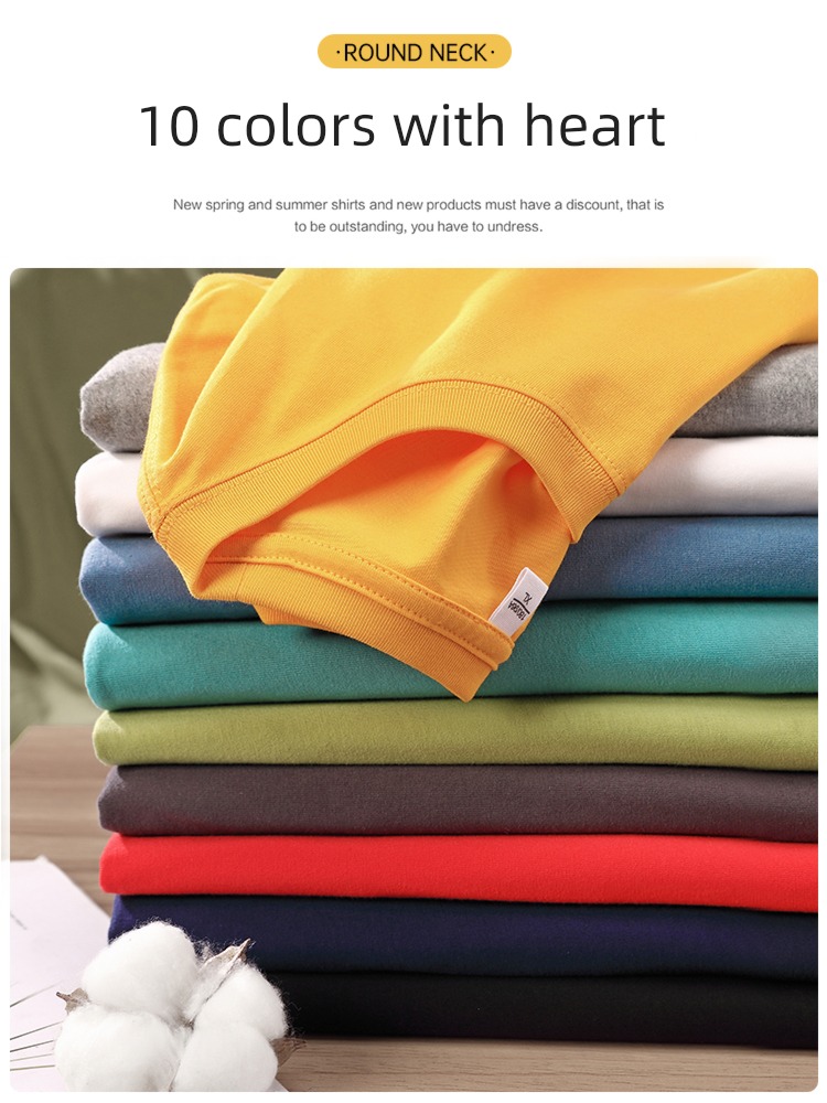 man Solid color pure cotton White black Body Long sleeve T-shirt