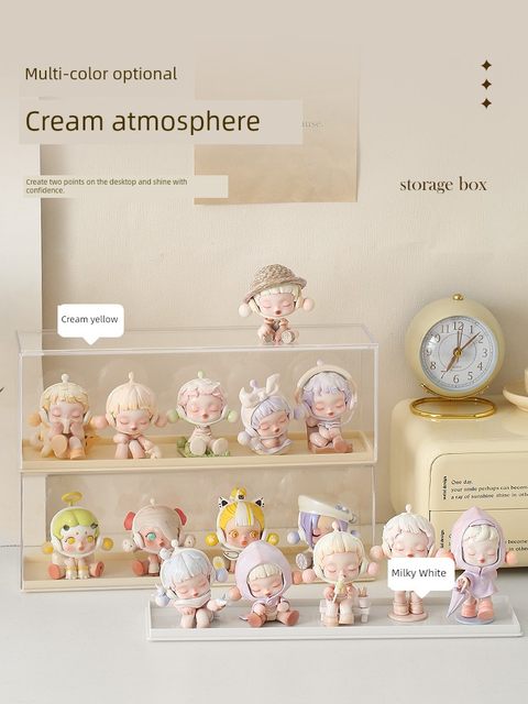 Blind box storage display cabinet cute transparent acrylic desktop display stand hand-doll doll dustproof display box