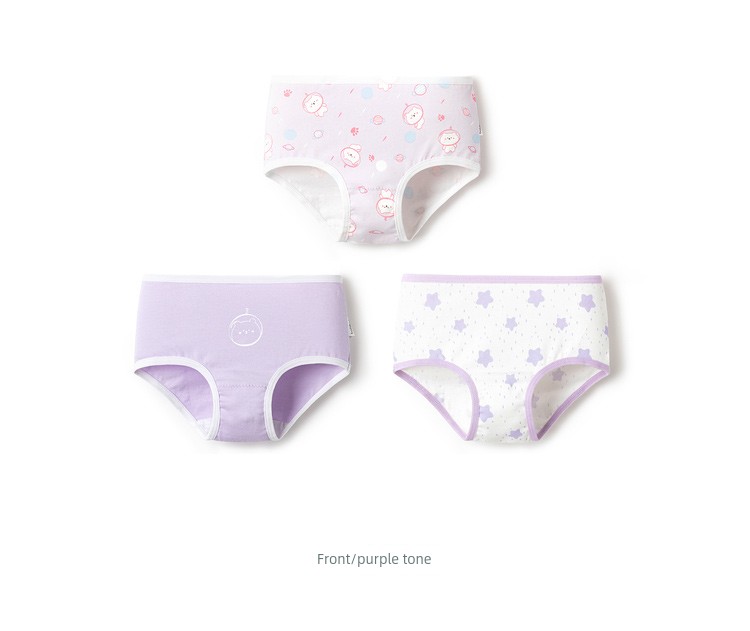 Balabala Children's Underwear, All-Cotton, Class A, Girls' Boxer Shorts, Toddler and Big Kids' Four-Corner Briefs, Baby-Friendly, Non-Binding — 42