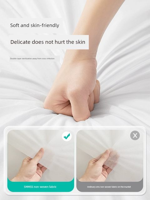 Freego一次性四件套床单被枕罩出差旅游酒店隔脏床上用品毛巾浴巾