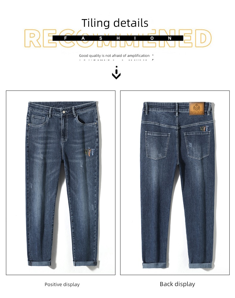 Autumn and winter Korean version elastic force keep warm Plush Jeans