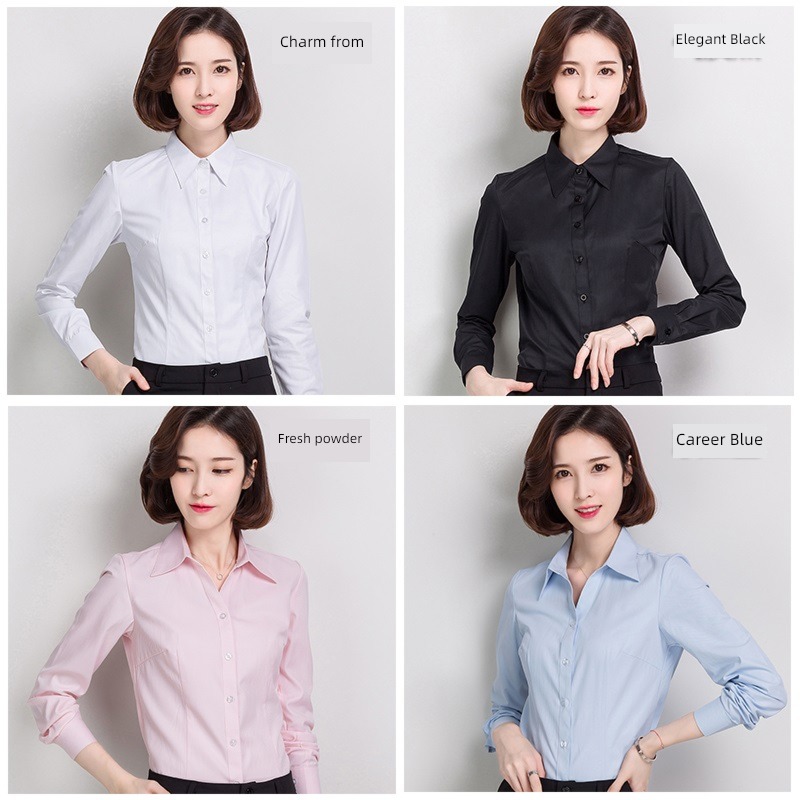 ma'am Long sleeve occupation suit Inner lap jacket white shirt