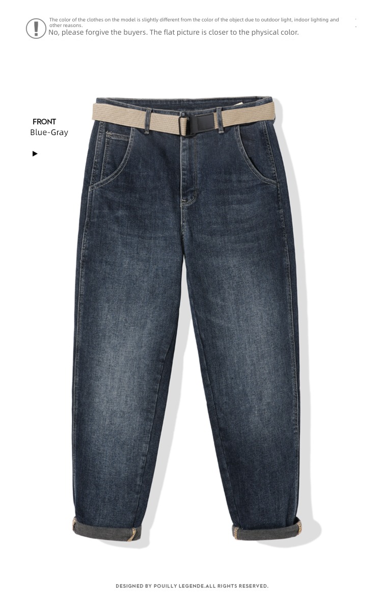 thermal storage lava Plush easy leisure time Denim pants