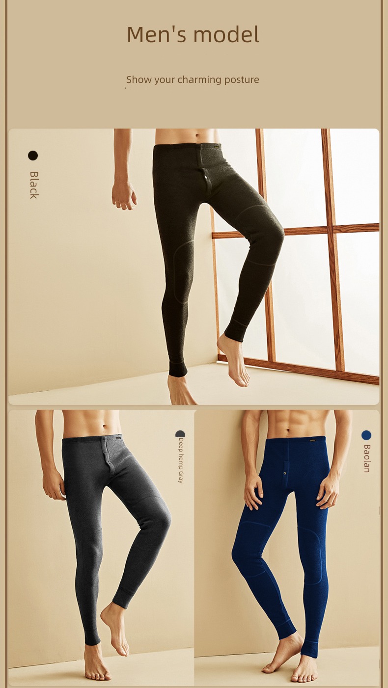 Jin Lilai Warm pants man Plush thickening fever Cotton trousers kneepad Lay a foundation Autumn trousers Autumn and winter contain Cashmere pants