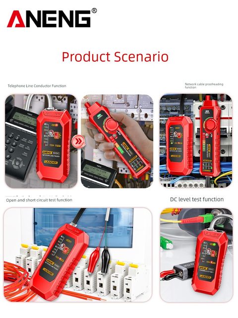Line hunter POE multi-function anti-interference line hunter network cable tester crystal head single head detection line on and off