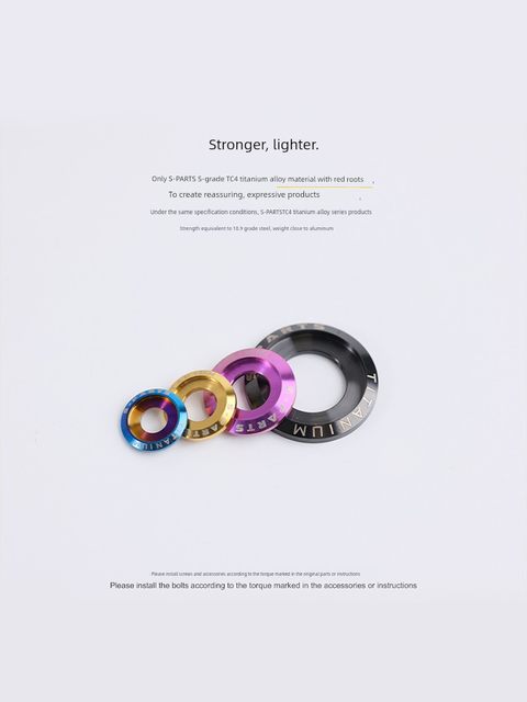 SPARTS Stan A3 gasket M5/M6/M8/M10/M12 Titanium alloy Locking gold tram motorcycle