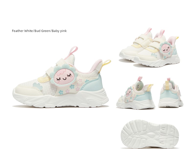361 Degrees Children's Shoes for Girls, Toddler Shoes, Autumn New Model, Girls' Sports Shoes, Breathable Mesh Baby Shoes — 18