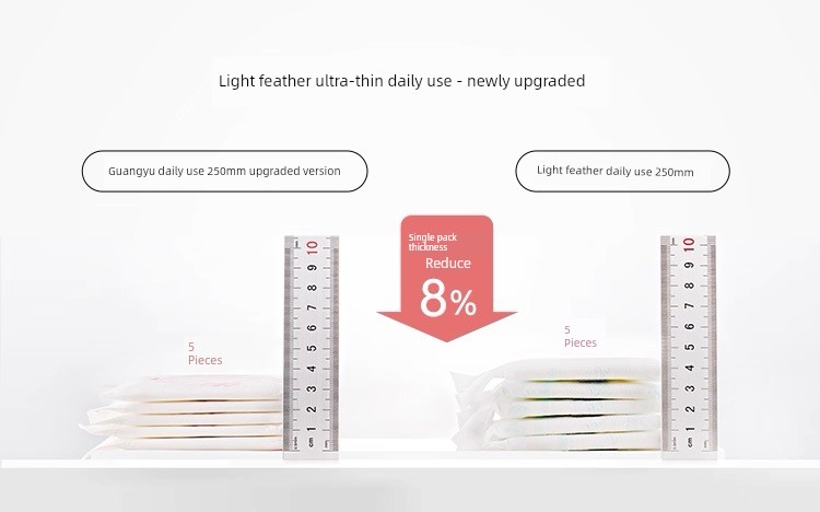 Japan's King of Sanitary Products Elis Ai Luqian Ultra-Thin Light Feather Day and Night Use Comfortable Panty Liners Breathable Skin-Friendly Sanitary Pads — 4