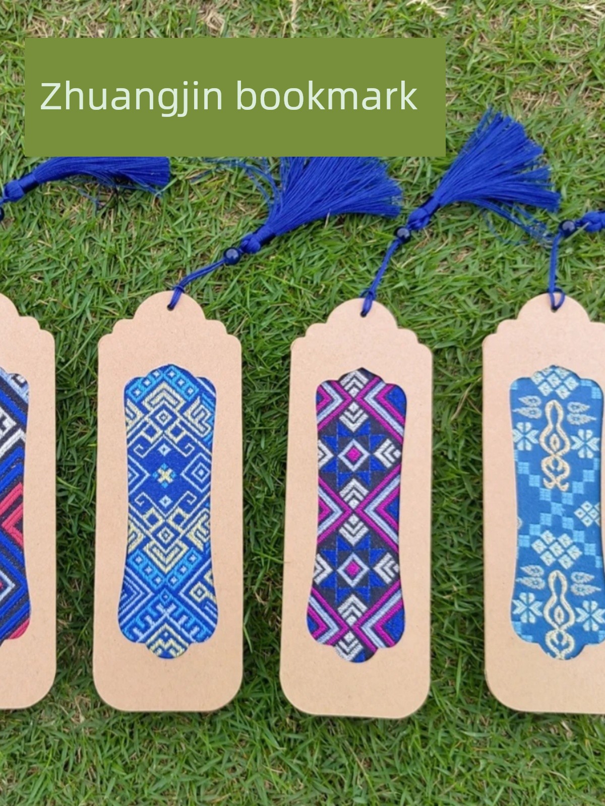 March 3 Handmade Non-Heritage Zhuang Brocade Bookmark DIY Material Package Guangxi Zhuang Characteristic Cultural and Creative Kids Homemade Bookmark