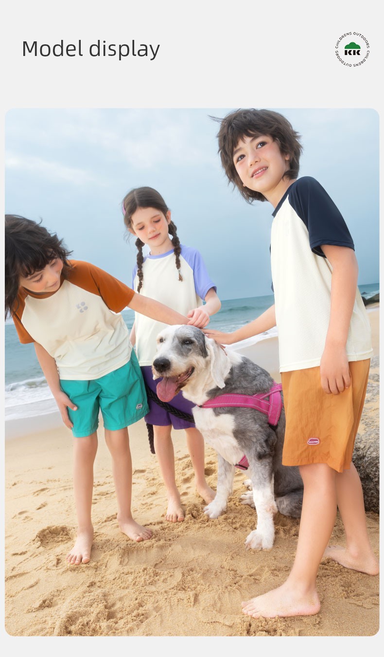 Kk Tree Kidsren's Quick-Drying Shorts for Playing in the Water, Sun Protection Five-Point Pants for Boys and Girls, Lightweight Sports Outer Pants, New — 24