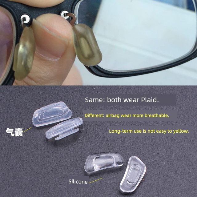 Tungsten carbon plastic steel glasses frame accessories soft silicone non-slip bayonet snap-on nose pad eyes nose pad free shipping