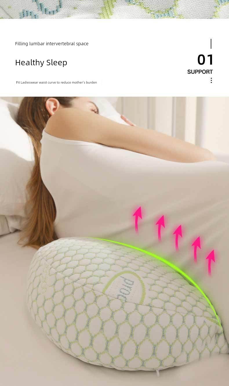 Summer Cool Removable and Washable Pregnancy Pillow Refreshing Non-Stick Pregnant Women Side Sleeping Belly Support Waist Cushion Sleep during Pregnancy — 9