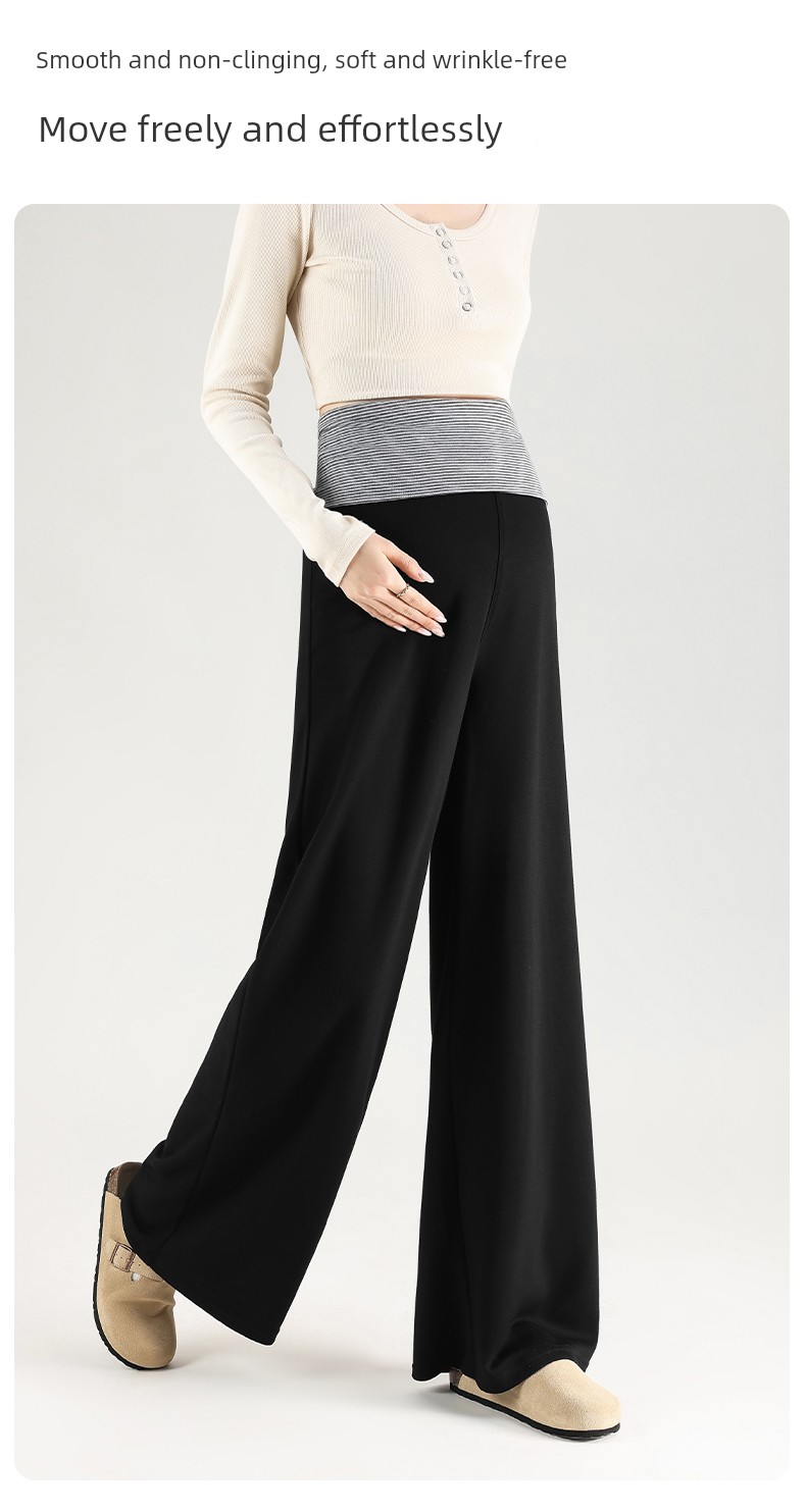 Jq Jingqi Maternity Pants for Autumn and Winter, New Style Lyocell Wide-Leg Pants, Non-Tightening Long Pants for Pregnant Women — 11