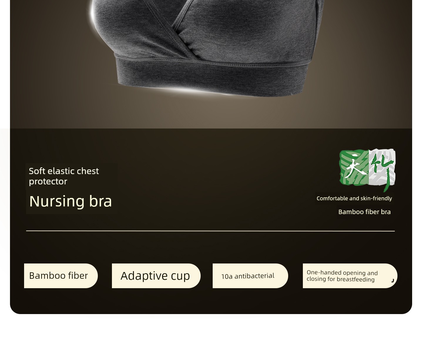 Yatmao Tianzhu Sleep Nursing Bra for Pregnancy and Postpartum, Front-Opening Vest-Style Maternity Bra for Women — 2