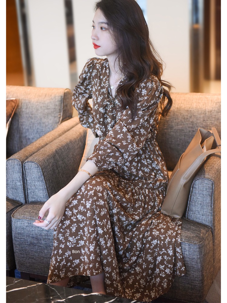 BELLE house The new French Show thin Dress Chinese bellflower