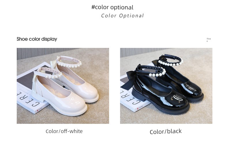 British Nu Children's High-Heeled Shoes for Girls, Princess Style, Suitable for Dresses, High-End Soft-Soled Beautiful Chunky Heel Performance Shoes for — 7