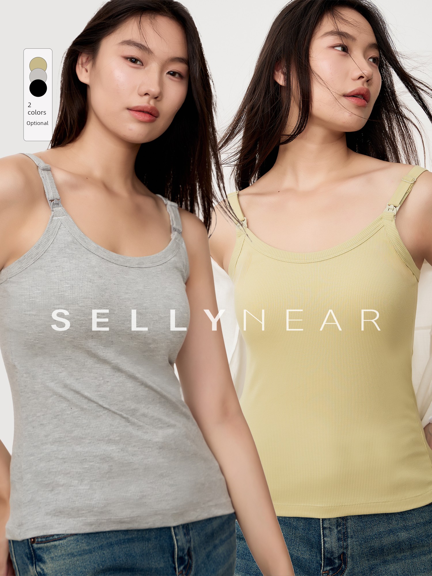 Sellynear Maternity Vest Spring and Summer New Style Maternity-Specific Nursing Sling Breathable Bra with Breast Pads