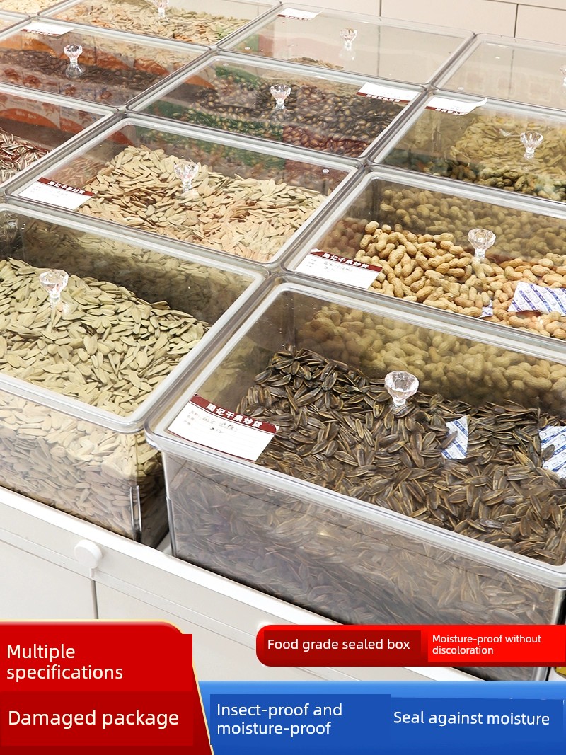 Supermarket Bulk Foodstuff Box Dustproof Thickened Acrylic