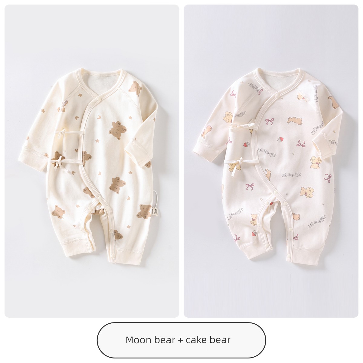 Jq Jingqi Baby Romper Autumn Pure Cotton Newborn Clothes Butterfly Jumpsuit Home Monk-Style Outfit — 8