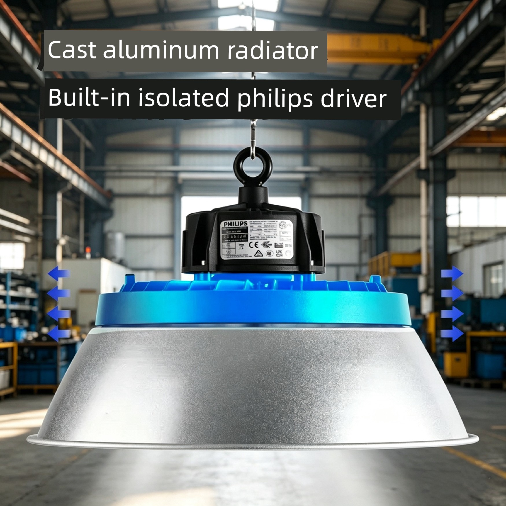 Philips Industrial Led Lights for Factories, Workshops, Industrial Plants, and Warehouses, Ultra-Bright High-Ceiling Lights