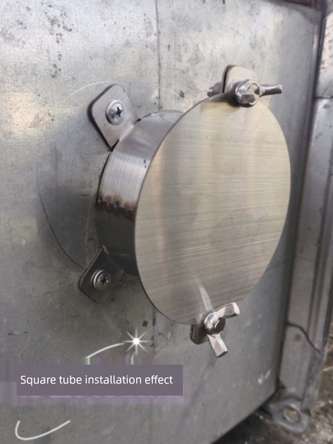 Stainless steel waste gas detection air volume measurement detection port circular pipe square pipe universal environmental protection waste gas detection port sampling port