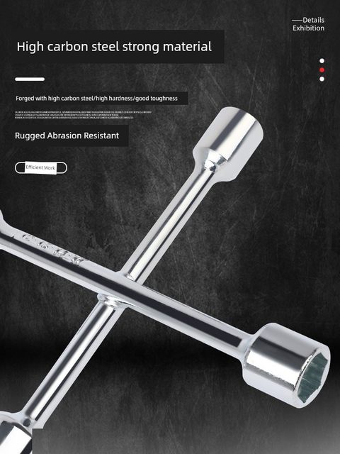Cross socket wrench electric bicycle bicycle removal and maintenance special tool sleeve set wrench outer hexagon
