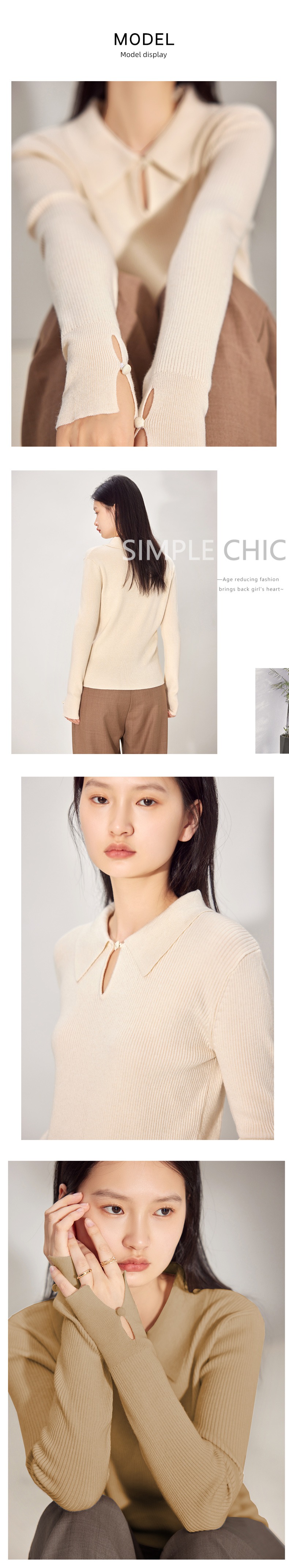 early autumn wool Inner lap Lay a foundation Cuff Fork Sweater