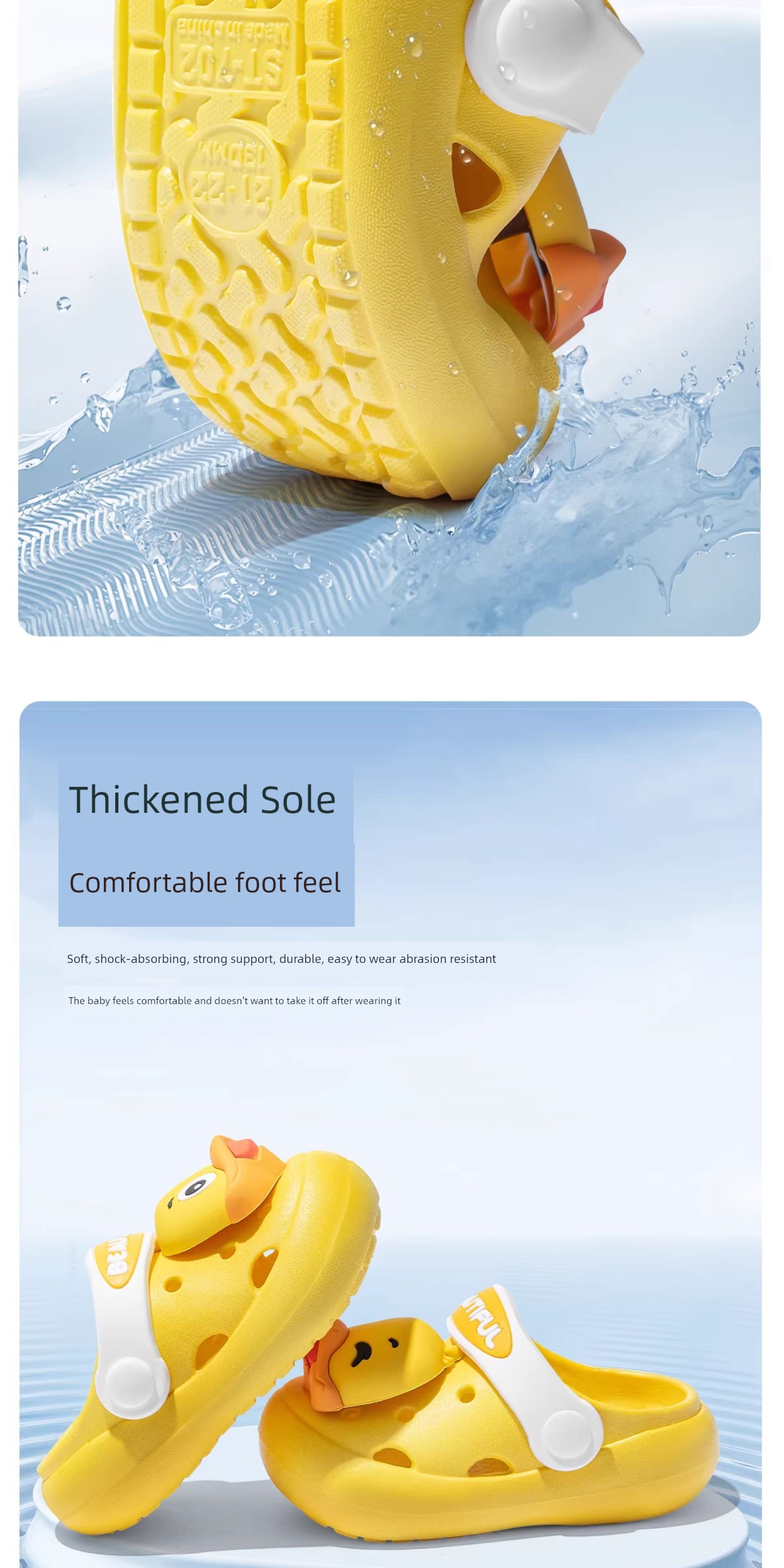 Jq Jingqi Children's Slippers for Boys, Summer Outdoor Non-Slip Indoor Closed-Toe Soft-Soled Bath Shoes for Little Girls, Breathable Clogs — 12
