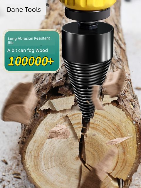 Firewood chopping artifact household material splitting power tool wood chopping rural special large splitter impact drilling and crushing firewood machine
