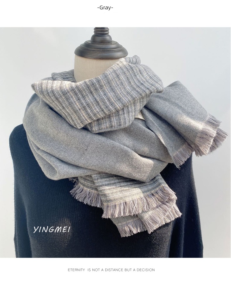 female winter Versatile Dual purpose give boy friend lattice scarf