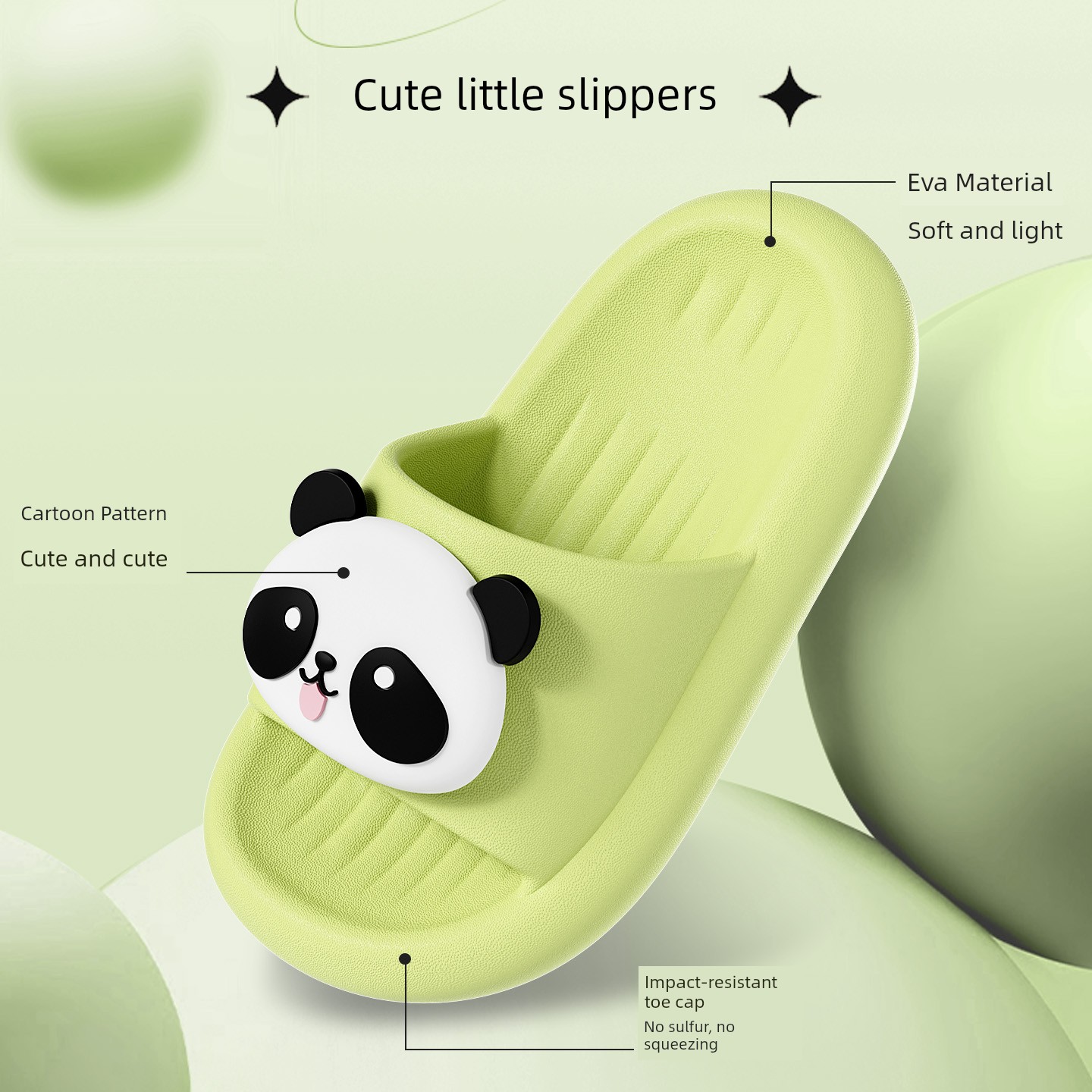 Pig Daddy Kidsren's Slippers for Summer, Baby Indoor Home Use, Non-Slip Soft-Soled Girls' Slippers for Bathing, Suitable for Older Kids