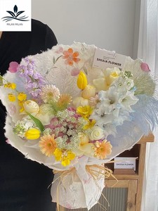 Natural Texture Shredded Petal Paper Plant Flowers and Plants Dacal Paper Dongba Paper Handmade Floral Gift Packaging Pa