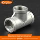 304 316 stainless steel tee, internal thread positive tee, wire mouth, internal screw joint, three inner thread 4 minutes and 6 minutes