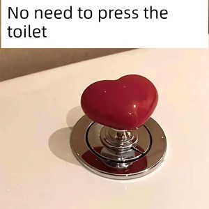 Colored Loving Heart Toilet Pressing Utensil Neutral Heart-Shaped Press Toilet Button Toilet Button Nail Toilet Flush Ha