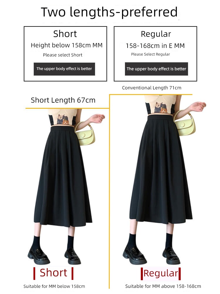 white Medium and long term High waist Show thin skirt