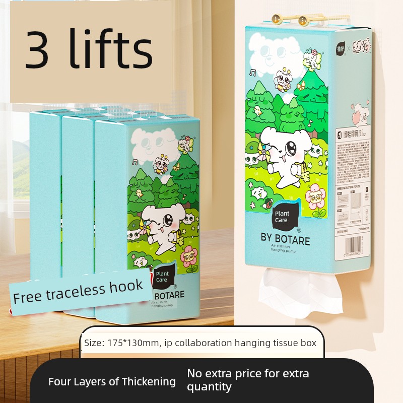 Plant-Based Tissue Pack, 3 Boxes Totaling 3000 Sheets, Hanging-Style Tissue Box, Household Economical Pack, Facial Tissue, Napkins, Toilet Paper, Sanitary — 4