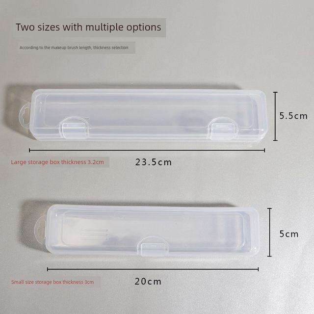 Yuman Makeup Brush Storage Box Portable Dust-proof Portable Eyeshadow Brush Eyebrow Pencil Storage Box Transparent