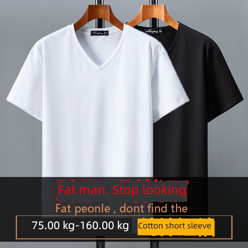 pure cotton man V-collar Undershirt 300 Jin Short sleeve T-shirt