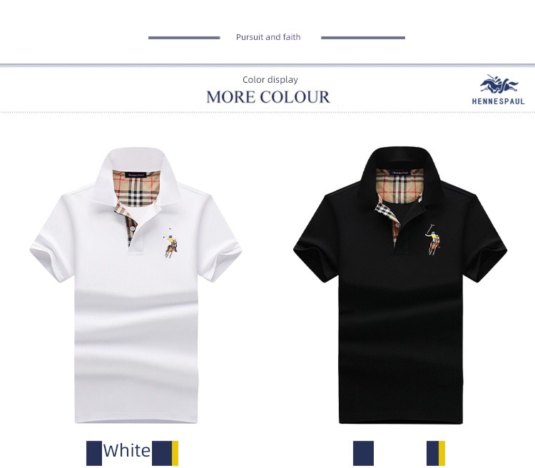 tide high-end Paul Short sleeve Lapel Big size Polo shirt