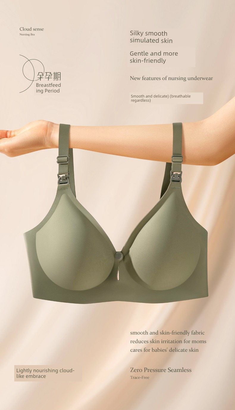 Wu Yuan Nursing Bra Anti-SAG Push up Postpartum Summer Thin Nursing Special Nursing Intimates Pregnant Women Big Chest Special — 12
