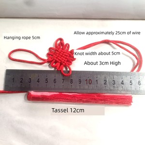 Six Chinese-Style Auspicious Knot Crafts, Handmade Chinese Knots, Semi-Finished Products, Small Size for Home Decoration