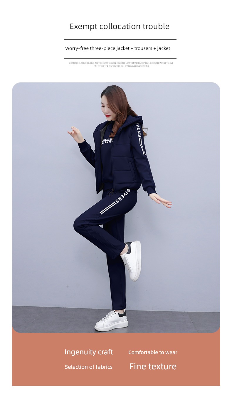 Foreign style Plush thickening ma'am Autumn and winter Athletic Wear