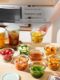 Canned sealed jars Food grade moisture-proof pickled vegetables, kimchi snacks dry goods kitchen storage glass jar with lid fresh-keeping bowl
