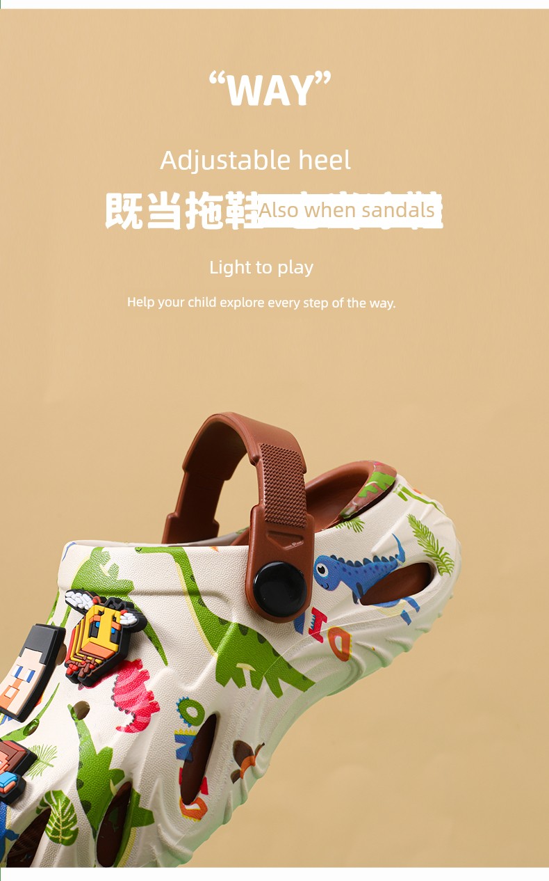 Minecraft Children's Clogs Boys' Slippers Non-Slip Boys' New Summer Baby Beach Shoes Sandals for Bathing — 5