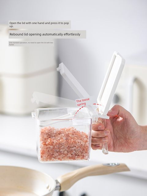 Japanese asvel seasoning box high-end new moisture-proof seasoning tank Home kitchen seasoning bottle salt jar storage box