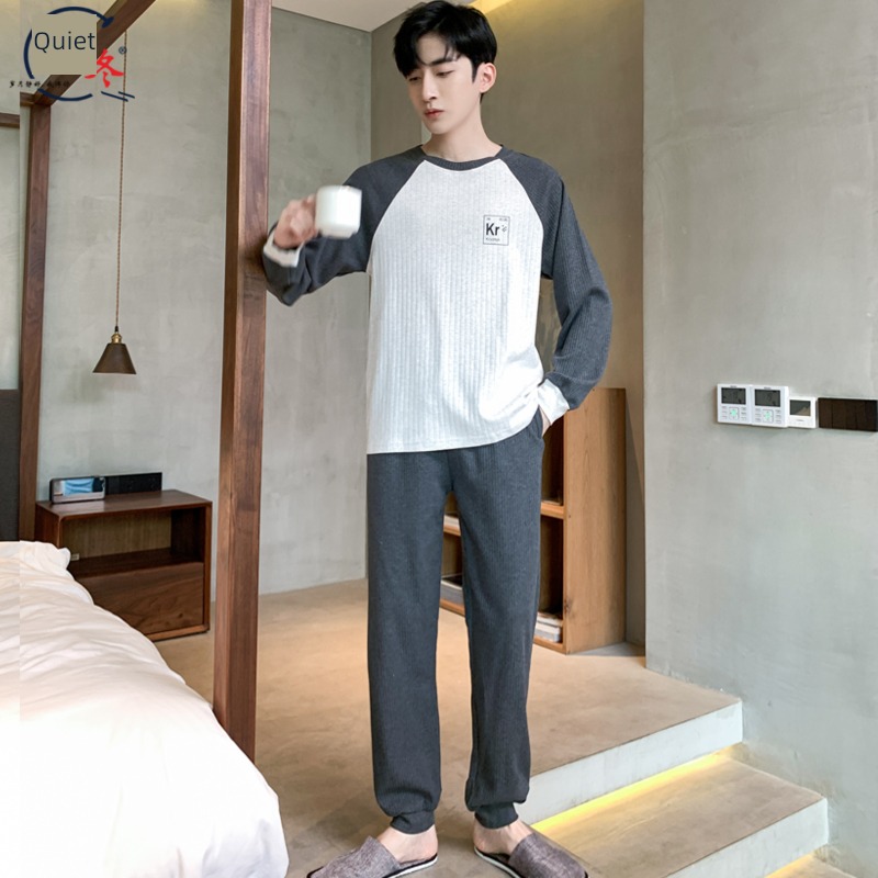 Cotton college student leisure time Home suit male pajamas